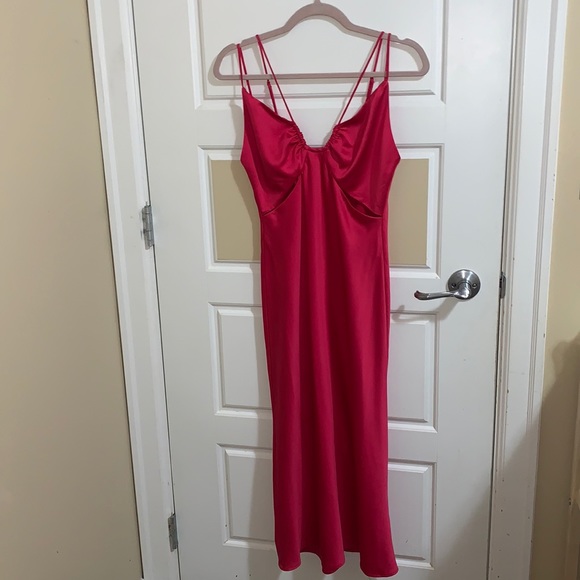 Dynamite MIDI Hot pink dress - Picture 1 of 7